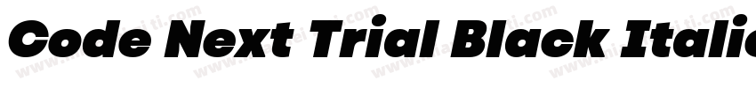 Code Next Trial Black Italic字体转换
